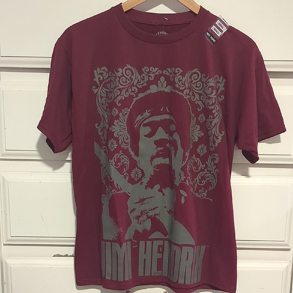 Authentic Hendrix Other - Jimi Hendrix Guitar Maroon T-shirt Small 100% Cotton NWT